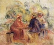 Pierre Renoir Meeting in the Garden oil